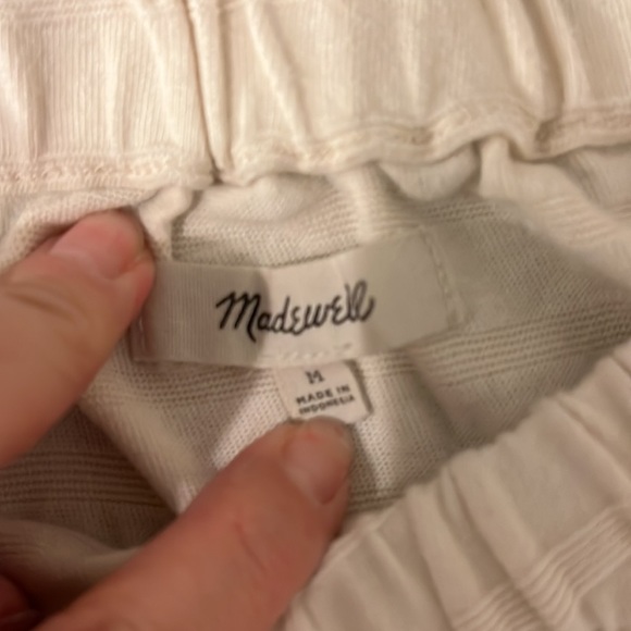 Madewell Off the shoulder texture top, cream, sz M, short sleeve, knit - Picture 11 of 13